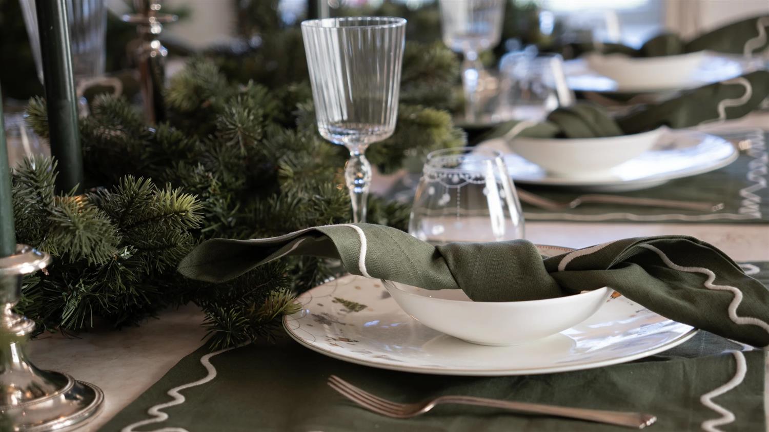Jules Placemat Forest Green Dekor